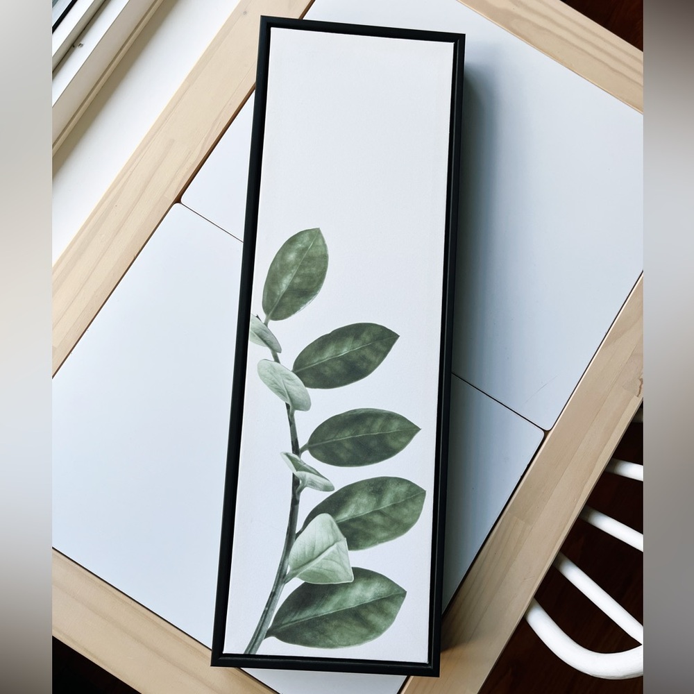 ✨2 for 10$✨ White and Green Leaf Print Wall Art - Home Decor